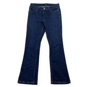 White House Black Market Skinny Flare Womens Blue Jeans Dark Wash Size 8 R
